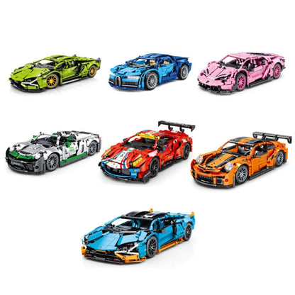 SEMBO 701951 1:14 Sports Racing Car Model Building Blocks Puzzle Assembly Children Toy - Building Blocks by SEMBO | Online Shopping South Africa | PMC Jewellery | Buy Now Pay Later Mobicred