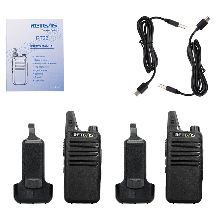 RETEVIS RT22 Hotel Mini Charging Two-Way Wireless Intercom Walkie Talkie(EU Frequency no Plug) - Handheld Walkie Talkie by RETEVIS | Online Shopping South Africa | PMC Jewellery | Buy Now Pay Later Mobicred