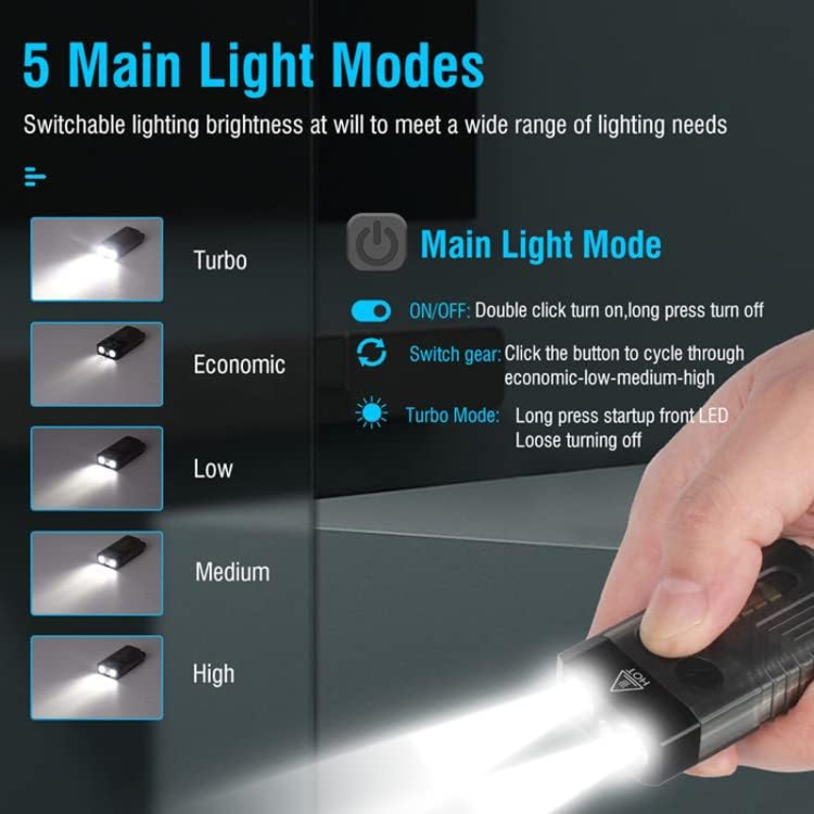 V10 Portable Keychain Light USB Rechargeable Bright Mini Flashlight(White) - Mini Flashlight by PMc TechLife | Online Shopping South Africa | PMc TechLife | Buy Now Pay Later Mobicred