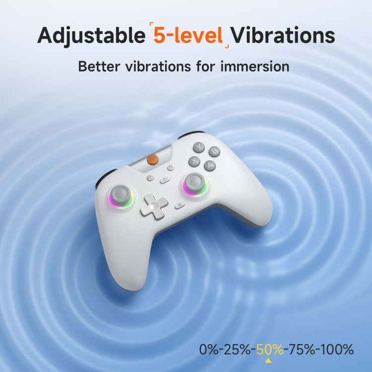 EasySMX X05 Wireless Gamepad Hall RGB Effect Controller For PC / Phone / Switch / Steam Deck(White) - free shipping - PMC Jewellery - Order now!