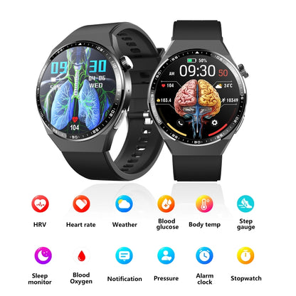 F800 Wellness Smart Watch Blood Pressure ECG Electrocardiogram SOS Alarm Pedometer Sports Watch, Color: Black Brown Leather - Sport Watches by PMC Jewellery | Online Shopping South Africa | PMC Jewellery | Buy Now Pay Later Mobicred