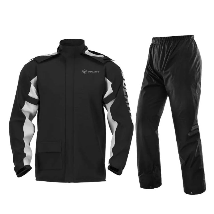 SULAITE Outdoor Motorcycle Riding Full Body Split Raincoat Suit, Size: L(Black) - Raincoat by SULAITE | Online Shopping South Africa | PMC Jewellery | Buy Now Pay Later Mobicred