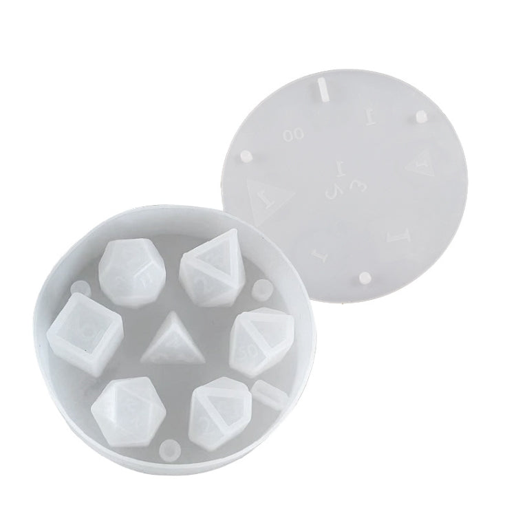 Silicone Dice Resin Molds with 7 Standard Polyhedral Stereoscopic Dice Cavities - Arts & Crafts by PMC TechLife | Online Shopping South Africa | PMC TechLife | Buy Now Pay Later Mobicred
