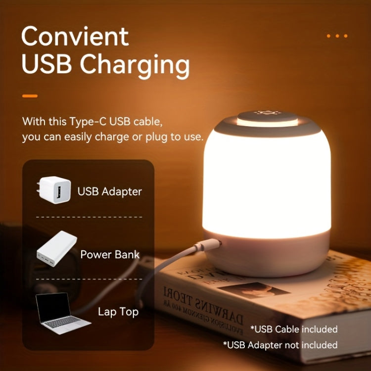 Rechargeable Touch Control LED Night Light Bedside Lamp SE Version 2400mAh White - Bedside Light by PMc TechLife | Online Shopping South Africa | PMc TechLife | Buy Now Pay Later Mobicred