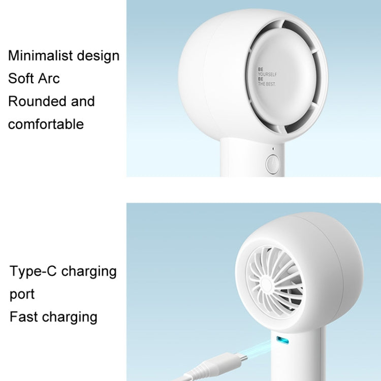 JisuLife FA42 Handheld Portable Small Rechargeable Turbo Fan, Color: White 2000mAh - Electric Fans by JisuLife | Online Shopping South Africa | PMC Jewellery | Buy Now Pay Later Mobicred