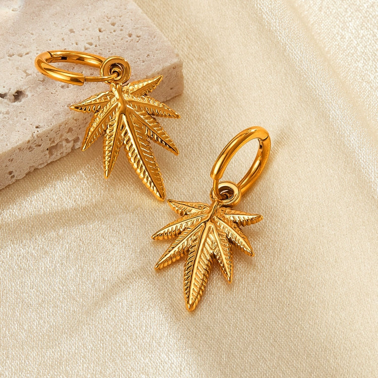 OPK GE914 1pair Personalized Stainless Steel Maple Leaf Earrings - Stud Earrings & Earrings by OPK | Online Shopping South Africa | PMC Jewellery | Buy Now Pay Later Mobicred