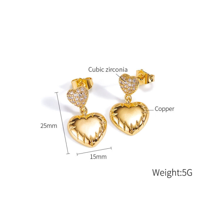 OPK KE791 Love 1pair Vintage Temperament Geometric Earrings - Stud Earrings & Earrings by OPK | Online Shopping South Africa | PMC Jewellery | Buy Now Pay Later Mobicred