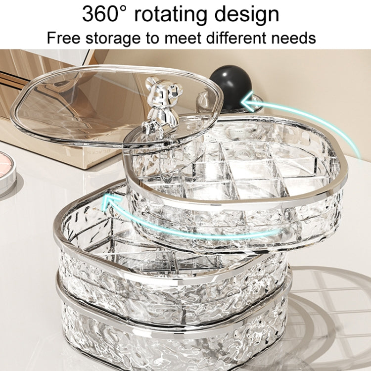 Large Capacity Portable Earring Ring And Necklace Jewelry Organizer(Transparent Gray) - Jewelry Storages by PMC Jewellery | Online Shopping South Africa | PMC Jewellery | Buy Now Pay Later Mobicred