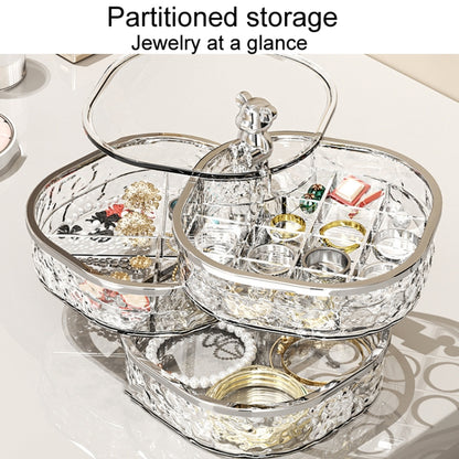 Large Capacity Portable Earring Ring And Necklace Jewelry Organizer(Transparent Gray) - Jewelry Storages by PMC Jewellery | Online Shopping South Africa | PMC Jewellery | Buy Now Pay Later Mobicred