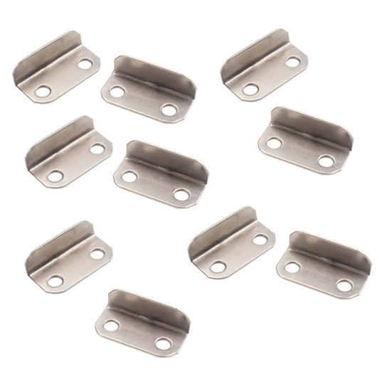 10pcs Lock Accessories L-Shaped Right Angle Office Drawer Lock Plate Furniture Parts Door Stopper(Silver) - Furniture Accessories by PMC Jewellery | Online Shopping South Africa | PMC Jewellery | Buy Now Pay Later Mobicred