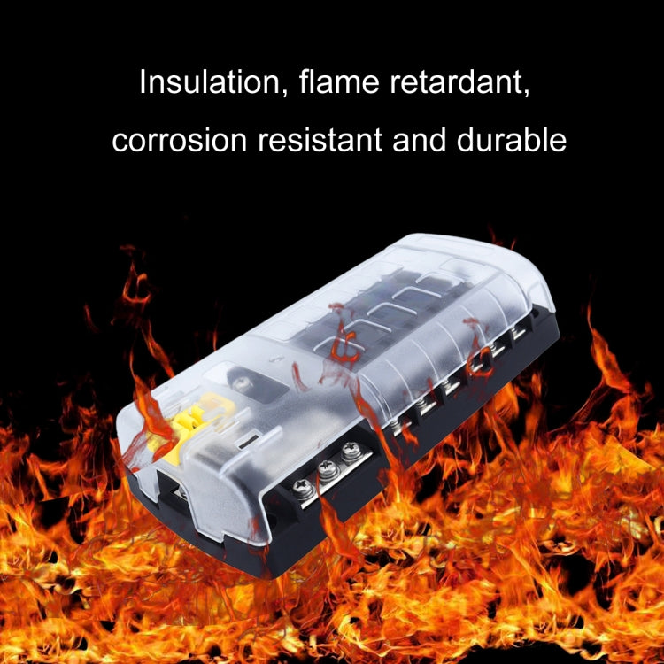 RV Yacht 12-way LED Insulated Flame-retardant Fuse Holder Box with Wire(Configuration 2) - Fuse by PMC Jewellery | Online Shopping South Africa | PMC Jewellery | Buy Now Pay Later Mobicred