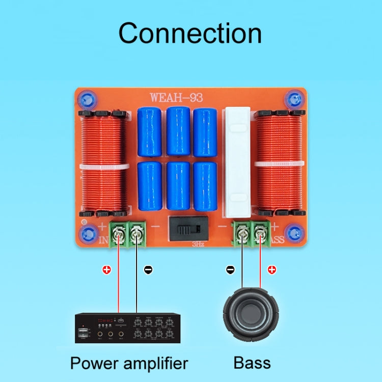 WEAH-93 220W Single Pure Bass Crossover Board Hi-Fi Speaker Conversion Divider - Audio Crossover by PMC TechLife | Online Shopping South Africa | PMC TechLife | Buy Now Pay Later Mobicred