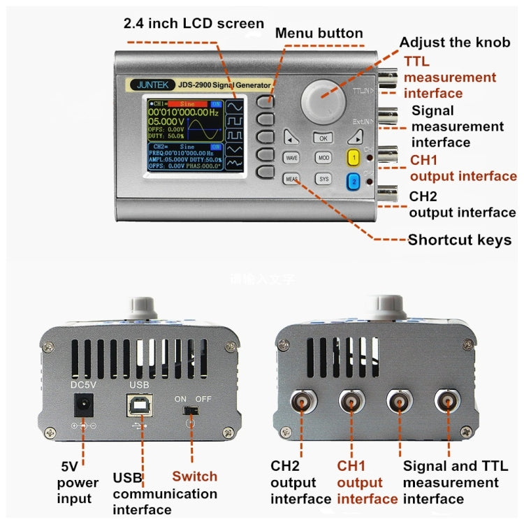 JUNTEK Programmable Dual-Channel DDS Function Arbitrary Waveform Signal Generator, Frequency: 15MHz(UK Plug) - Other Tester Tool by PMC Jewellery | Online Shopping South Africa | PMC Jewellery | Buy Now Pay Later Mobicred