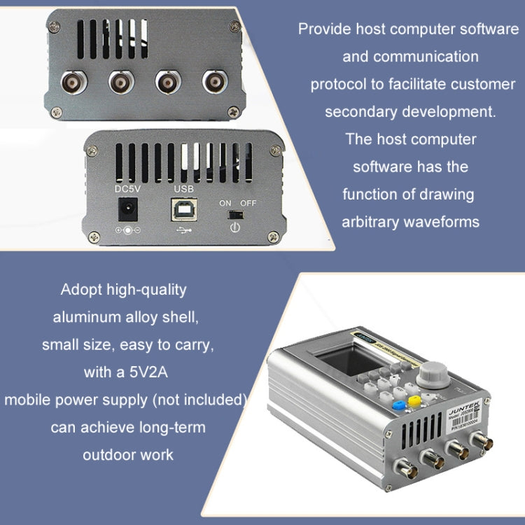 JUNTEK Programmable Dual-Channel DDS Function Arbitrary Waveform Signal Generator, Frequency: 30MHz(UK Plug) - Other Tester Tool by PMC Jewellery | Online Shopping South Africa | PMC Jewellery | Buy Now Pay Later Mobicred