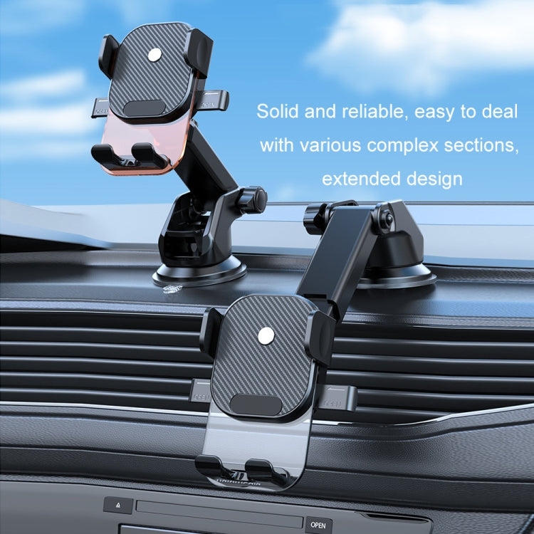 Car Suction Cup Dashboard Automatic Lock Mobile Phone Holder, Style: Orange Air Outlet - Car Holders by PMC Jewellery | Online Shopping South Africa | PMC Jewellery | Buy Now Pay Later Mobicred