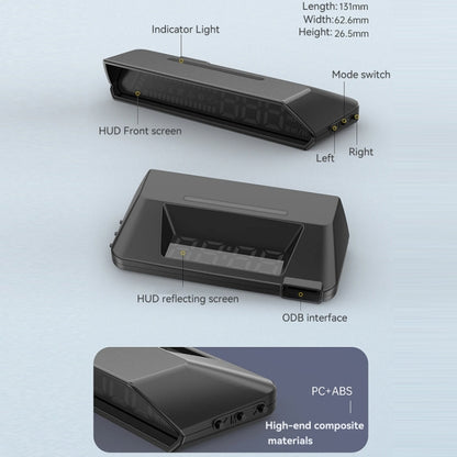 Head-up Display OBD Multi-function Vehicle Instrument Oil Temperature Gearbox Monitoring Screen(S100) - Head Up Display System by PMC Jewellery | Online Shopping South Africa | PMC Jewellery | Buy Now Pay Later Mobicred