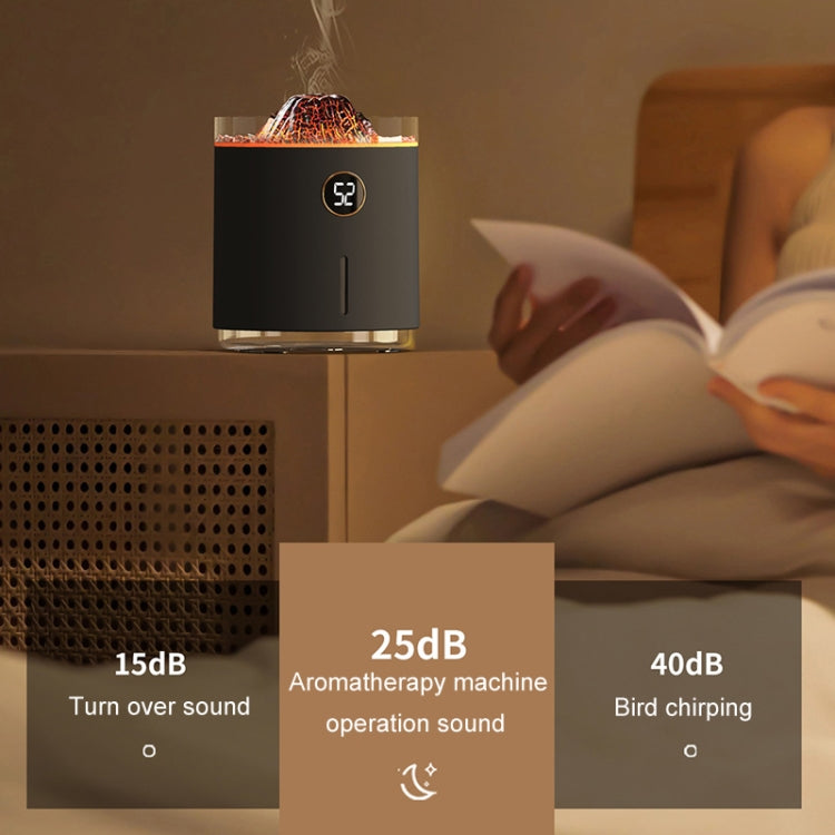 HX127 Mini Volcano Lava Aromatherapy Diffuser Small Household Atmosphere Humidifier, Color: Black - free shipping - PMC TechLife - Order now!