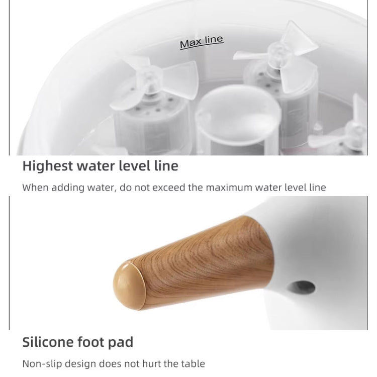 Dynamic Multi-Spray Aromatherapy Diffuser With Colorful Lights Remote Control Humidifier EU Plug(V80 Spit Circle Upgrade Model) - free shipping - PMC TechLife - Order now!