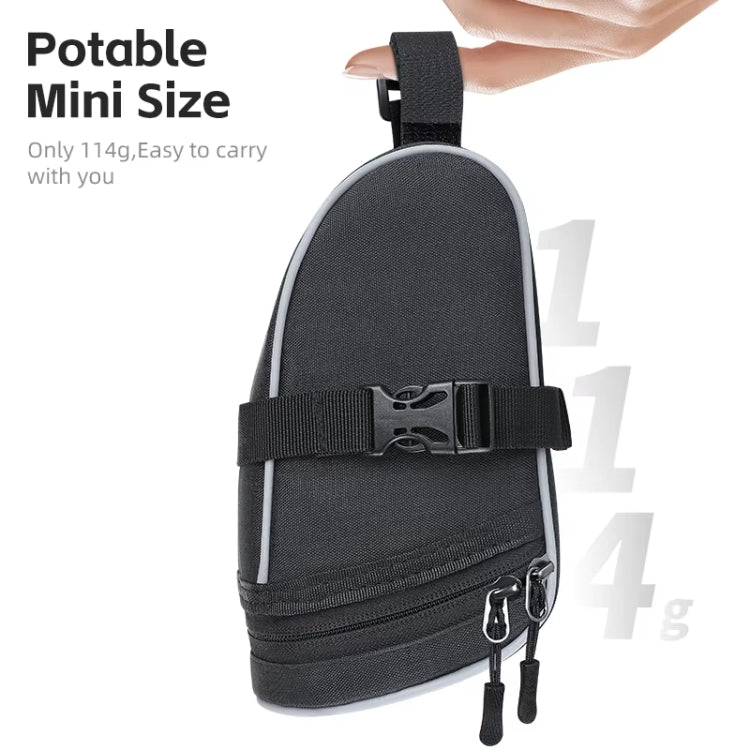 WEST BIKING Bicycle Saddle Tail Bag Portable Mini Tool Bag(Black) - Bicycle Bags by WEST BIKING | Online Shopping South Africa | PMC TechLife | Buy Now Pay Later Mobicred