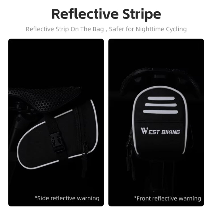 WEST BIKING Bicycle Saddle Tail Bag Portable Mini Tool Bag(Black) - Bicycle Bags by WEST BIKING | Online Shopping South Africa | PMC TechLife | Buy Now Pay Later Mobicred