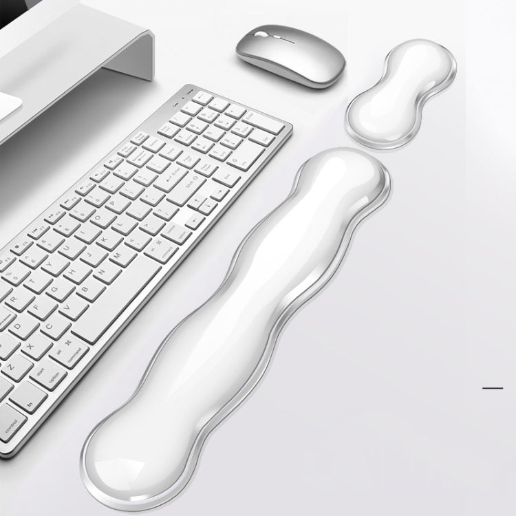 Cool Silicone Keyboard Wrist Rest Mouse Pad Relieve Wrist Fatigue, Spec: Large Transparent Gray - Mouse Pads by PMC TechLife | Online Shopping South Africa | PMC TechLife | Buy Now Pay Later Mobicred
