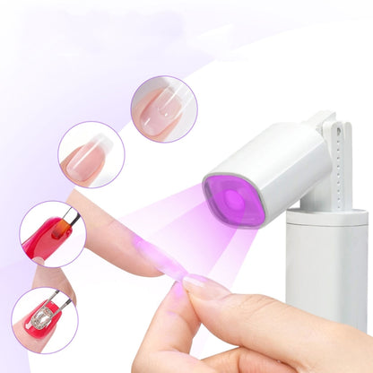 UV LED Nail Lamp Portable Retractable Nail Drying Light Mini Handheld Nail Dryer Lamp With Bracket(White) - Nail Dryers by PMC Jewellery | Online Shopping South Africa | PMC Jewellery | Buy Now Pay Later Mobicred