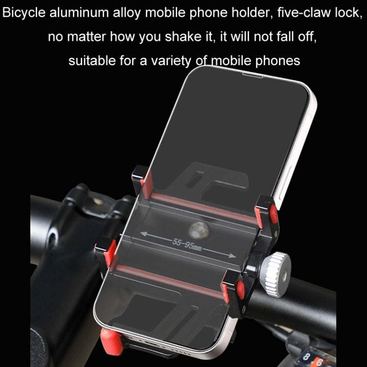 Aluminum Alloy Motorcycle Bicycle Navigation Mobile Phone Holder(Orange) - free shipping - PMC TechLife - Order now!