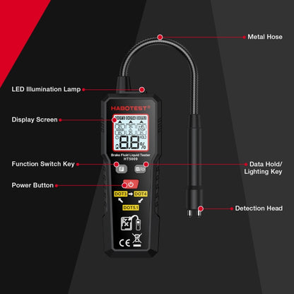 HABOTEST Automobile Motorcycle Brake Fluid Moisture Tester - Electronic Test by HABOTEST | Online Shopping South Africa | PMC Jewellery | Buy Now Pay Later Mobicred