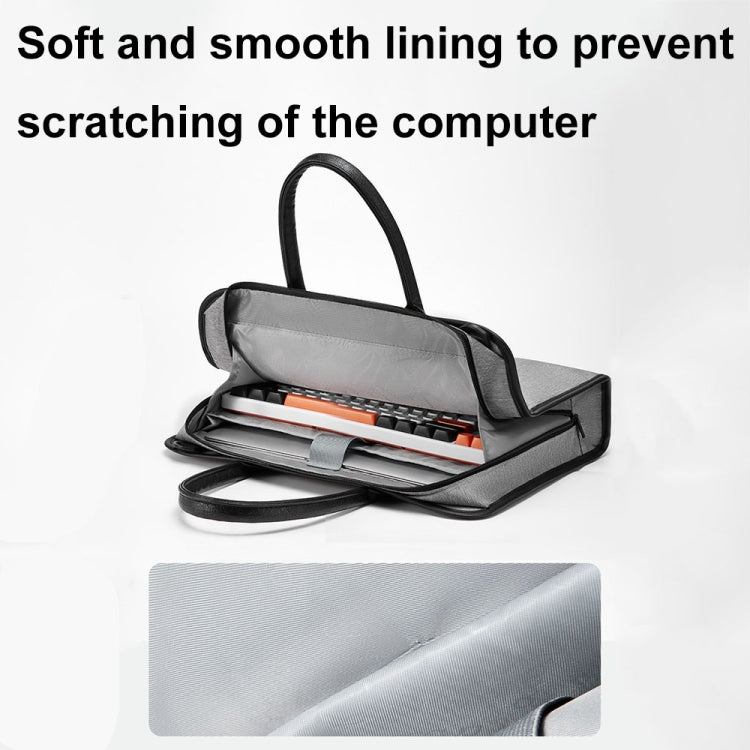 Baona BN-I009 14-inch Large-capacity Shock-absorbing And Wear-resistant Laptop Bag(Gray) - 14.1 inch by Baona | Online Shopping South Africa | PMC Jewellery | Buy Now Pay Later Mobicred