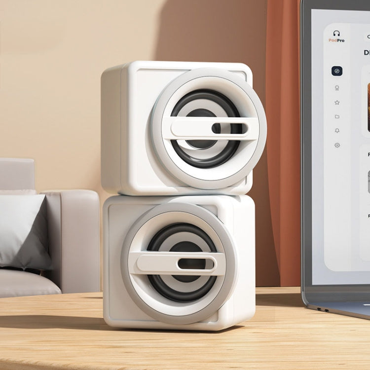 K1 Mini Desktop Computer Wired Speakers USB Subwoofer Speaker, Color: Light Edition White -  by PMC TechLife | Online Shopping South Africa | PMC TechLife | Buy Now Pay Later Mobicred