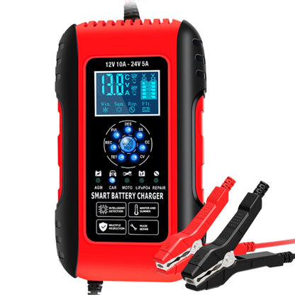 ANHTCzyx 12V/24V 6-180AH 7-Stage Smart Car Motorcycle Battery Charger(UK Plug) - Battery Charger by ANHTCzyx | Online Shopping South Africa | PMC Jewellery | Buy Now Pay Later Mobicred