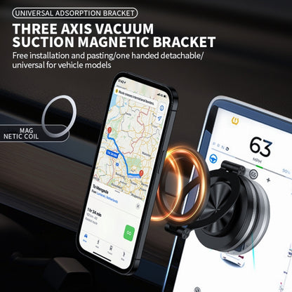 AIMITE C2 Car Vacuum Suction Cup Magnetic Three Axis Linkage Rotatable Cell Phone Holder(Black) - Car Holders by AIMITE | Online Shopping South Africa | PMC Jewellery | Buy Now Pay Later Mobicred