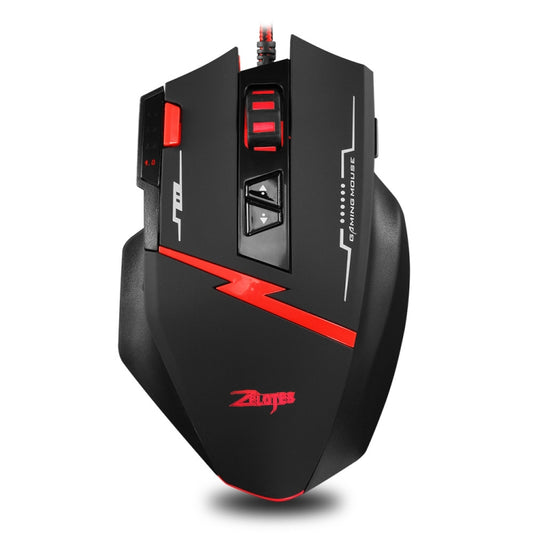 ZELOTES C8 8-buttons Ergonomic Game Programming Custom Wired Mouse(Black) - Wired Mice by ZELOTES | Online Shopping South Africa | PMC Jewellery | Buy Now Pay Later Mobicred