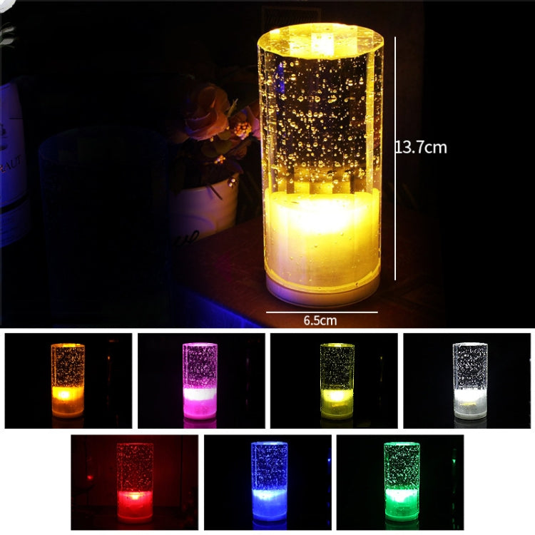 USB Charging LED Round Bar Crystal Lamp KTV Atmosphere Decorative Light, Color: White - Night Lights by PMc TechLife | Online Shopping South Africa | PMc TechLife | Buy Now Pay Later Mobicred