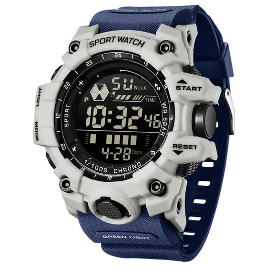 SANDA Outdoor Sports Watch Simple Multifunction Electronic Watch(Blue Gray) - Sport Watches by SANDA | Online Shopping South Africa | PMC Jewellery | Buy Now Pay Later Mobicred