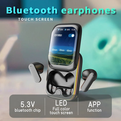 IB G9 Slider Bluetooth Earbuds With Smart Touch-Control Color Screen Supports APP And Multiple Languages(Black) - TWS Earphone by IB | Online Shopping South Africa | PMC Jewellery | Buy Now Pay Later Mobicred