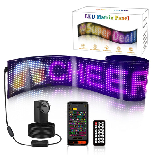 LED Flexible Screen Advertising  Large Screen Supports APP Bluetooth Control 52.4 x 7.6 Inch US Plug - Car Monitor by PMC Jewellery | Online Shopping South Africa | PMC Jewellery | Buy Now Pay Later Mobicred