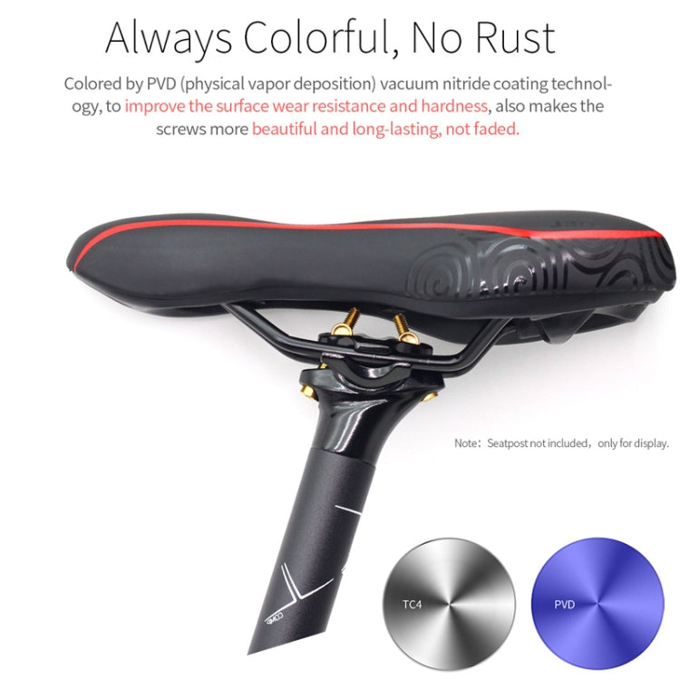Bicycle Titanium Alloy Seat Post Locking Screws, Color: M6x40 Titanium - Bicycle Saddle by PMC TechLife | Online Shopping South Africa | PMC TechLife | Buy Now Pay Later Mobicred