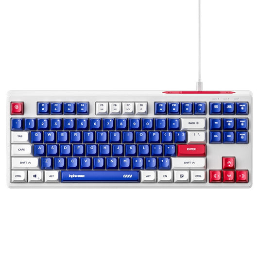 Inphic K902 Wired Keyboard 87 Keys Mute Light-up Mecha Office Home Gaming Computer Keyboard(Blue White) - Wired Keyboard by Inphic | Online Shopping South Africa | PMC Jewellery | Buy Now Pay Later Mobicred