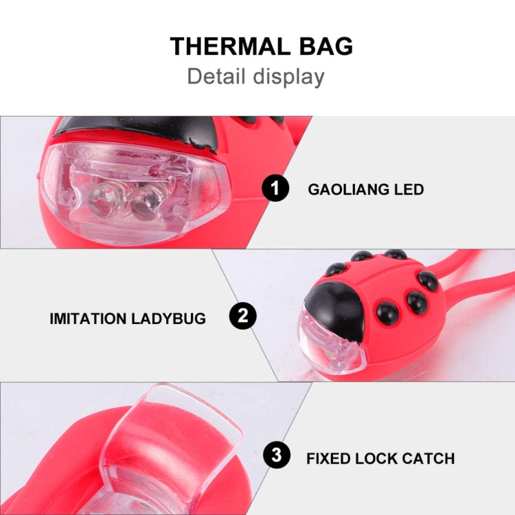 Bicycle Equipment Silicone Ladybug LED Headlight(Blue Shell+White Light) - Headlights by PMC TechLife | Online Shopping South Africa | PMC TechLife | Buy Now Pay Later Mobicred