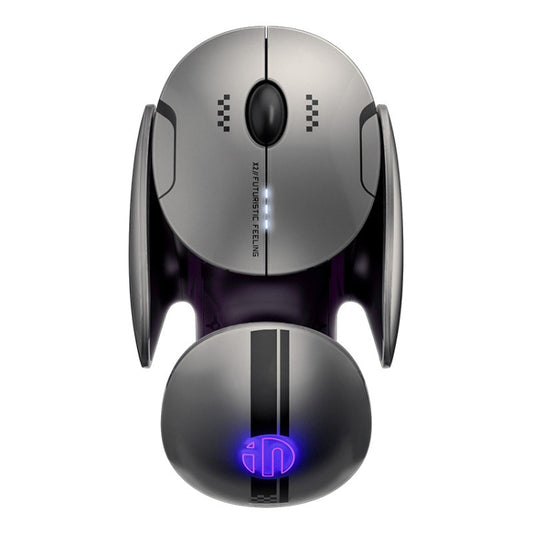 Inphic X2 Bluetooth Wireless Mouse Tri-Mode Silent Rechargeable Office Gaming Laptop Mouse(Liquid Metal Gray) - Wireless Mice by Inphic | Online Shopping South Africa | PMC Jewellery | Buy Now Pay Later Mobicred