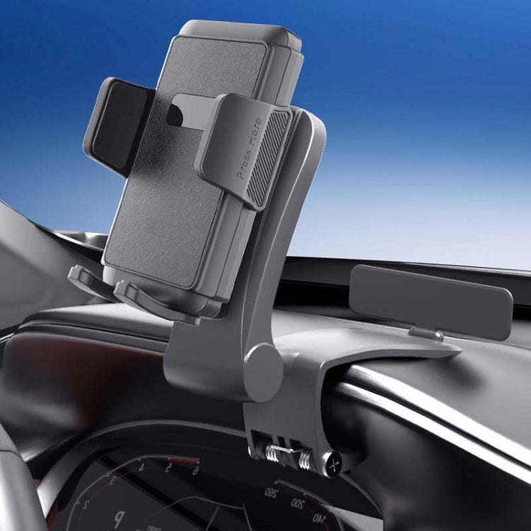 Car Dashboard Multifunctional Rotating And Folding Cell Phone Navigation Holder(Black) - Universal Car Holders by PMC TechLife | Online Shopping South Africa | PMC TechLife | Buy Now Pay Later Mobicred