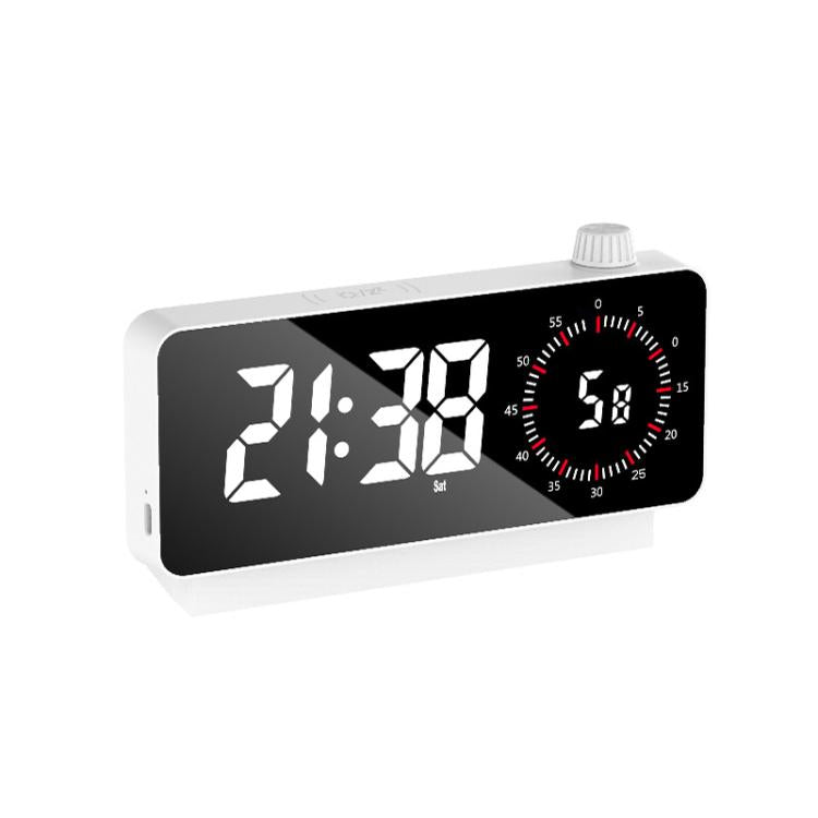Multi-Functional LED Screen Mirror Charging Alarm Clock Reminder Visual Timer(White) - Alarm Clocks by PMc TechLife | Online Shopping South Africa | PMc TechLife | Buy Now Pay Later Mobicred