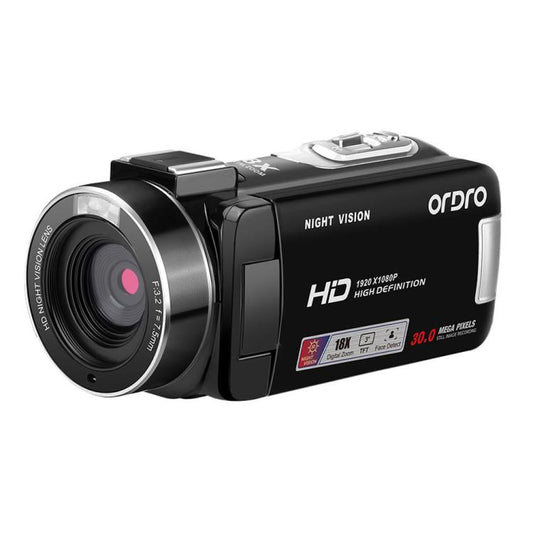 Ordro 1080P 30fps HD Night Vision Infrared Digital Camera(Black) - Video Cameras by Ordro | Online Shopping South Africa | PMC Jewellery | Buy Now Pay Later Mobicred