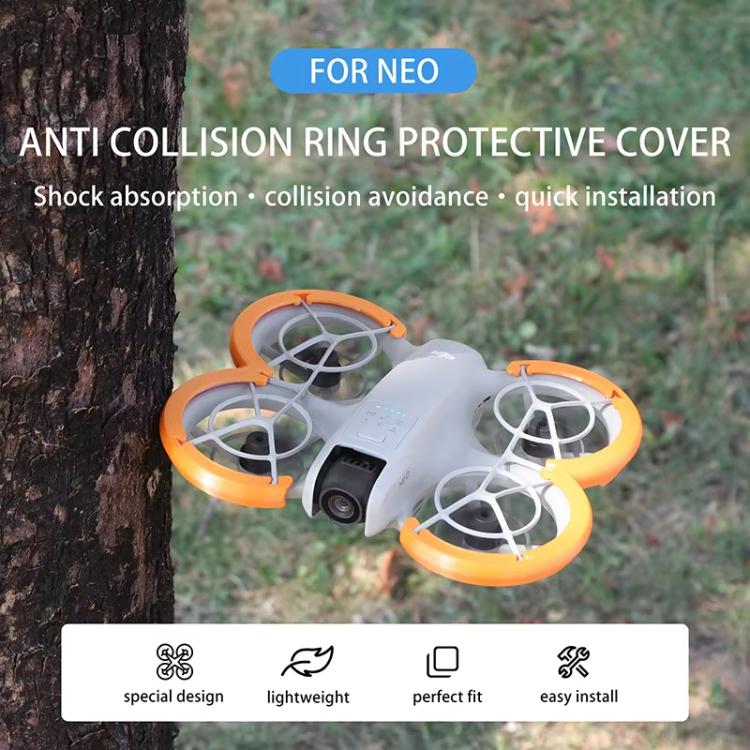For DJI Neo CQT Paddle Bumper Ring Protective Cover Scratch Resistant Bumper Strips(Orange) - free shipping - PMC TechLife - Order now!