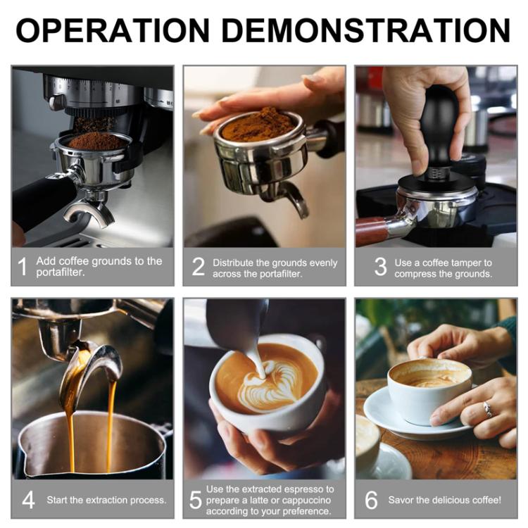 Coffee Constant Pressure Powder Press Adjustable Impact Hammer, Style: Silver Blue Flat Bottom+Round Base(51mm) - free shipping - PMC TechLife - Order now!