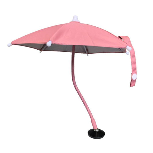 Magnetic Phone Mini Sun Protection Umbrella Parasol Diameter 9.4 inch, Metal Hose 8.3 inch(Pink) - Universal Car Holders by PMC Jewellery | Online Shopping South Africa | PMC Jewellery | Buy Now Pay Later Mobicred