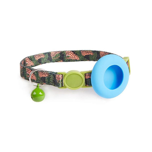 For Airtag Tracker Protective Case Cat Collar GPS Locator Protective Case With Bell(Camouflage Forest) - Pet Series by PMC Jewellery | Online Shopping South Africa | PMC Jewellery | Buy Now Pay Later Mobicred