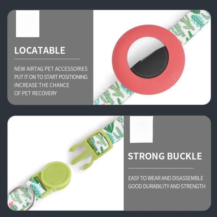 For Airtag Tracker Protective Case Cat Collar GPS Locator Protective Case With Bell(Pineapple Parrot) - Pet Series by PMC TechLife | Online Shopping South Africa | PMC TechLife | Buy Now Pay Later Mobicred