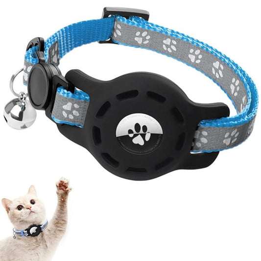 For AirTag Tracker Silicone Case Pet Collar Locator Protective Case Reflective Cat Collar With Bell(Blue) - Pet Series by PMC Jewellery | Online Shopping South Africa | PMC Jewellery | Buy Now Pay Later Mobicred